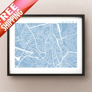 Ghent Map Print - Belgium Poster