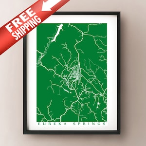 Eureka Springs, AR Carte Print - Affiche Arkansas