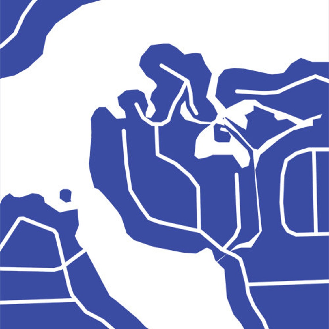 Wolverine Lake Map Print Michigan Poster Etsy