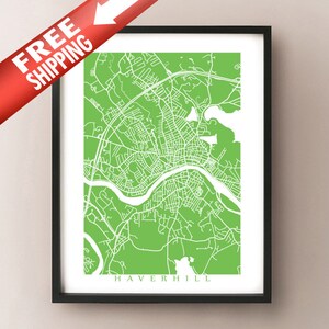 Haverhill, MA Map Print - Massachusetts Poster
