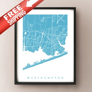 Westhampton, NY Map Print - Westhampton Beach, Quiogue - New York