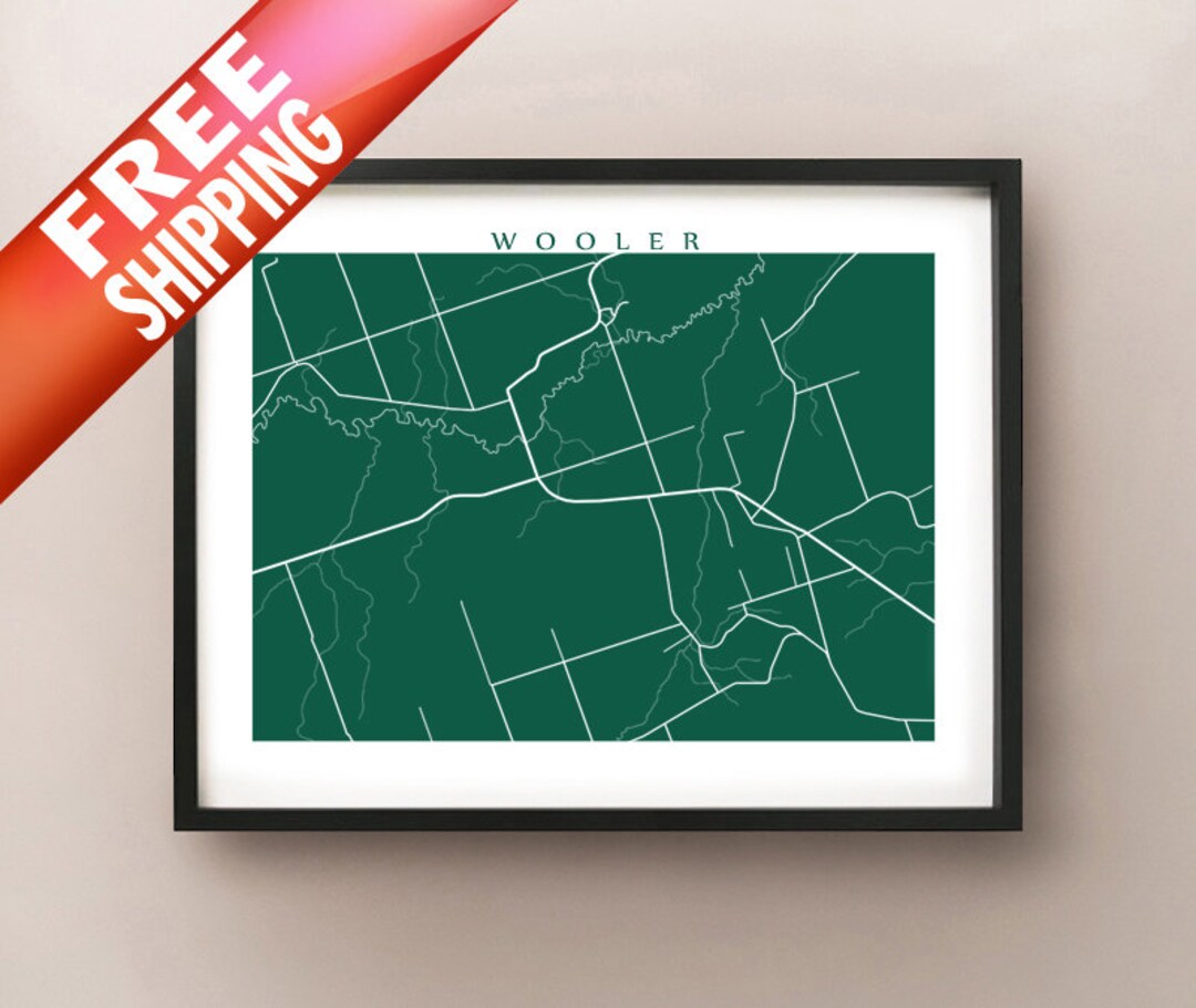 Wooler Map Ontario Poster Kunst Etsy.de