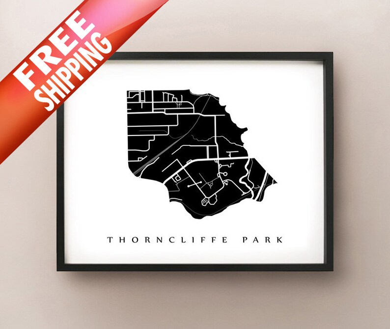 ON Neighbourhood Art Print Thorncliffe Park Map Toronto East York