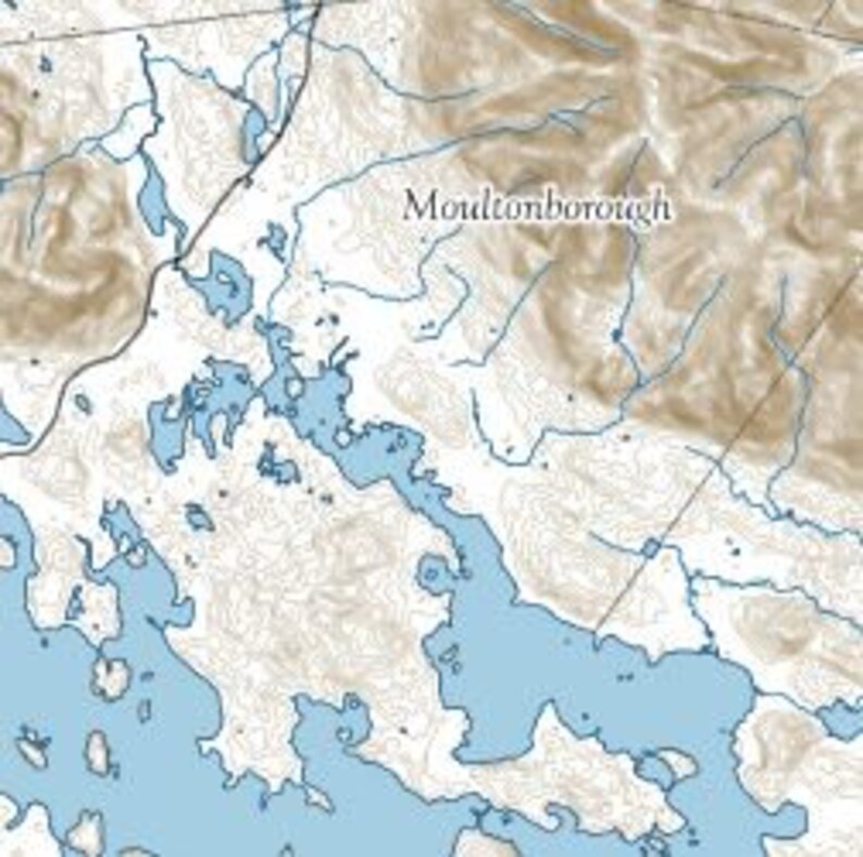 Classic Topo Map of Lake Winnipesaukee Instant Download - Etsy