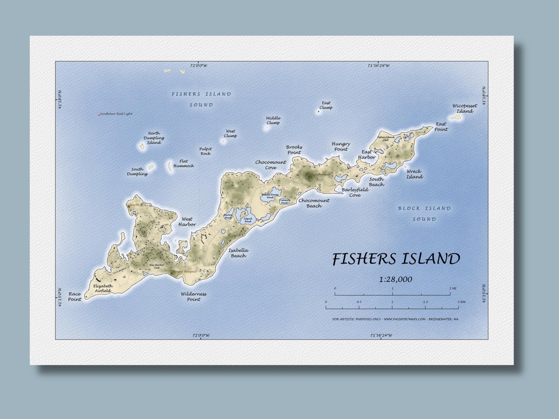 Fishers Island Map, Fishers Island NY, Fishers Island Print, Fishers ...