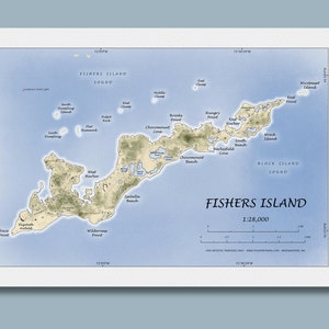 Fishers Island Map, Fishers Island NY, Fishers Island Print, Fishers ...