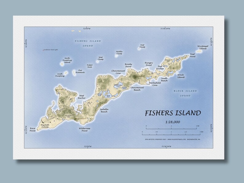Fishers Island Map, Fishers Island NY, Fishers Island Print, Fishers ...