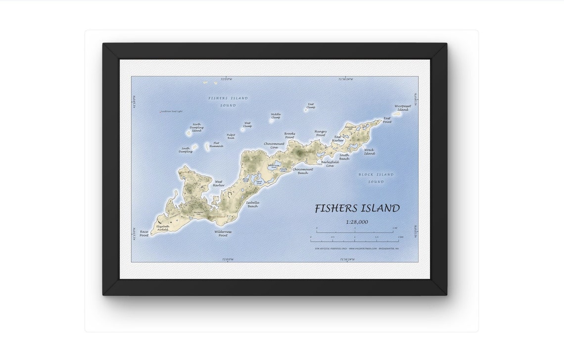 Fishers Island Map, Fishers Island NY, Fishers Island Print, Fishers ...