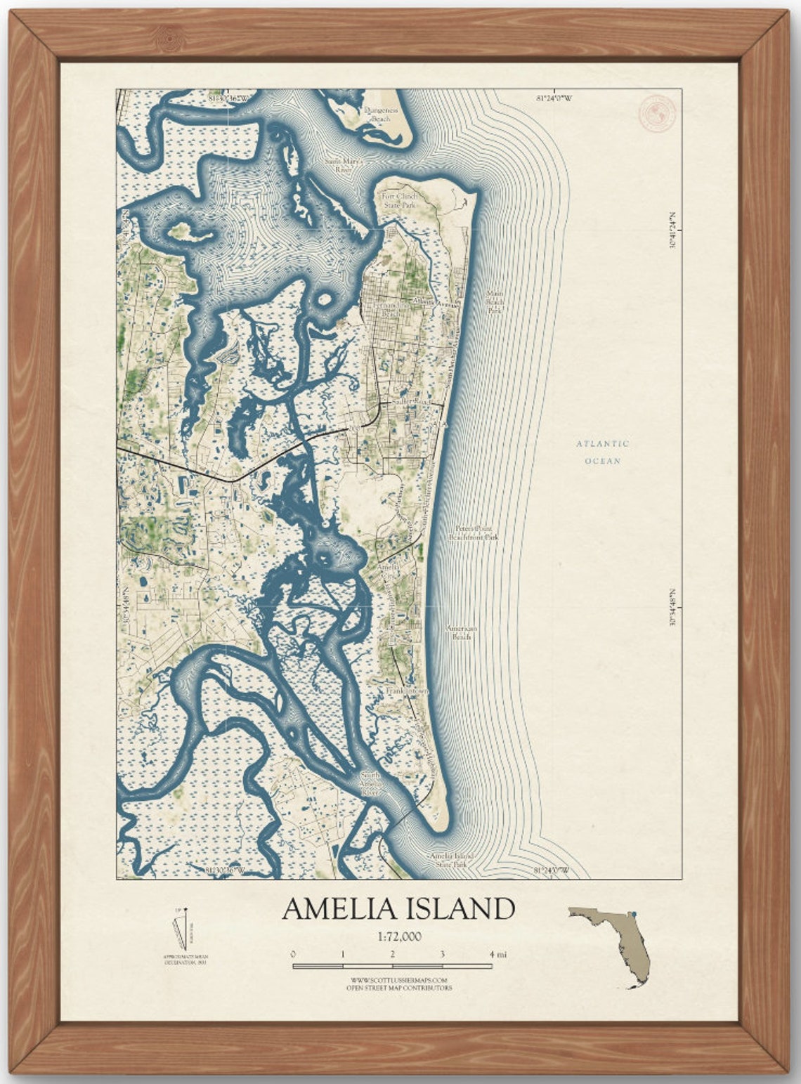 Amelia Island Map Art Amelia Island - Il 1140xN.6188355468 Fi29