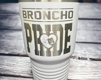 Drama Tumbler/ Personalized Mascot Tumbler/ Pride Tumbler/ Engraved Sport Tumbler/ Spirit Tumbler/ Spirit Gift/ Sport Gift/ 30 oz