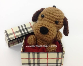 Crochet Puppy Amigurumi Pattern, Dog Charm (PDF Pattern)