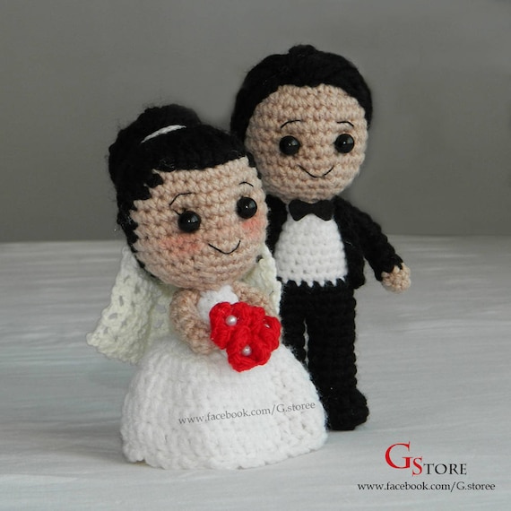 crochet wedding doll