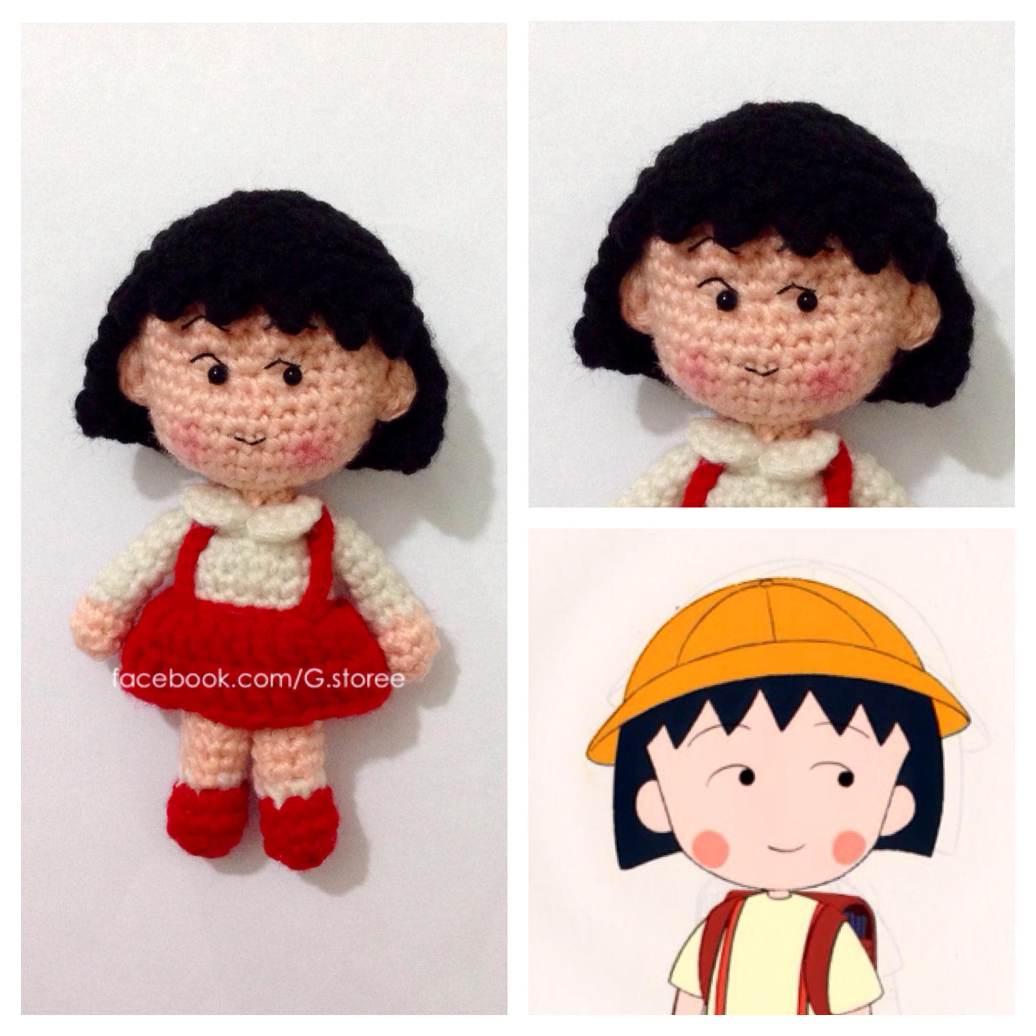 ちびまる子ちゃん 編みぐるみ かぎ針編みパターン - 二つの顔を持つ