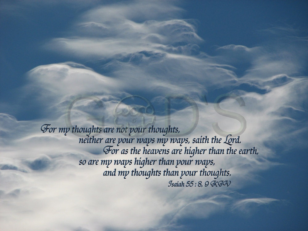 Isaiah 55:8 9 Kjv Scripture Picture Fairy Clouds His - Etsy India
