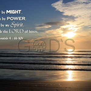 Zechariah 4:6b, KJV, Scripture Picture, Atlantic Ocean, Seashore, Scripture Photo, Florida, Beach