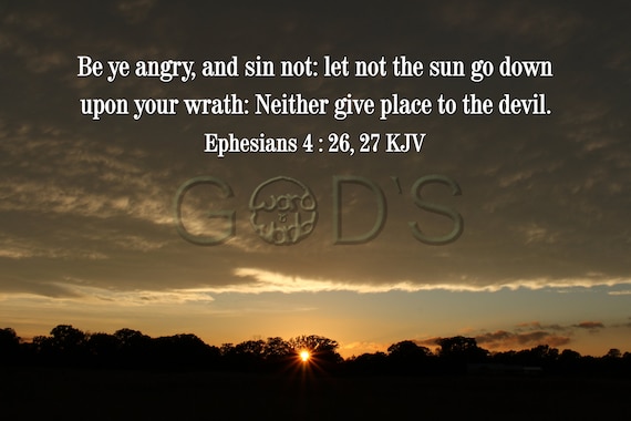 Ephesians 4 26 27 Kjv Sunset Scripture Photo Landscape Etsy