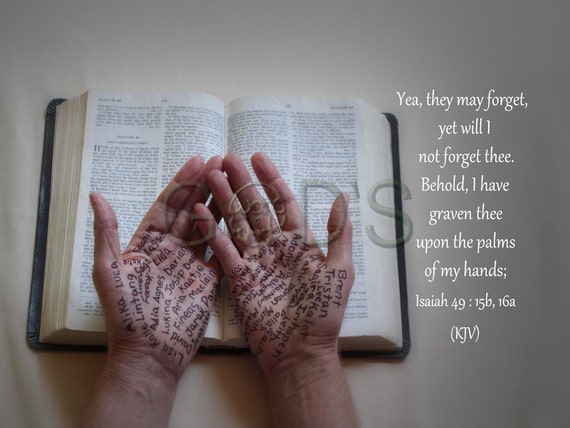 Isaiah 49 15b 16a KJV Scripture Picture Still Life Etsy nalc-devotion-december-28-2016-north-american-lutheran-church