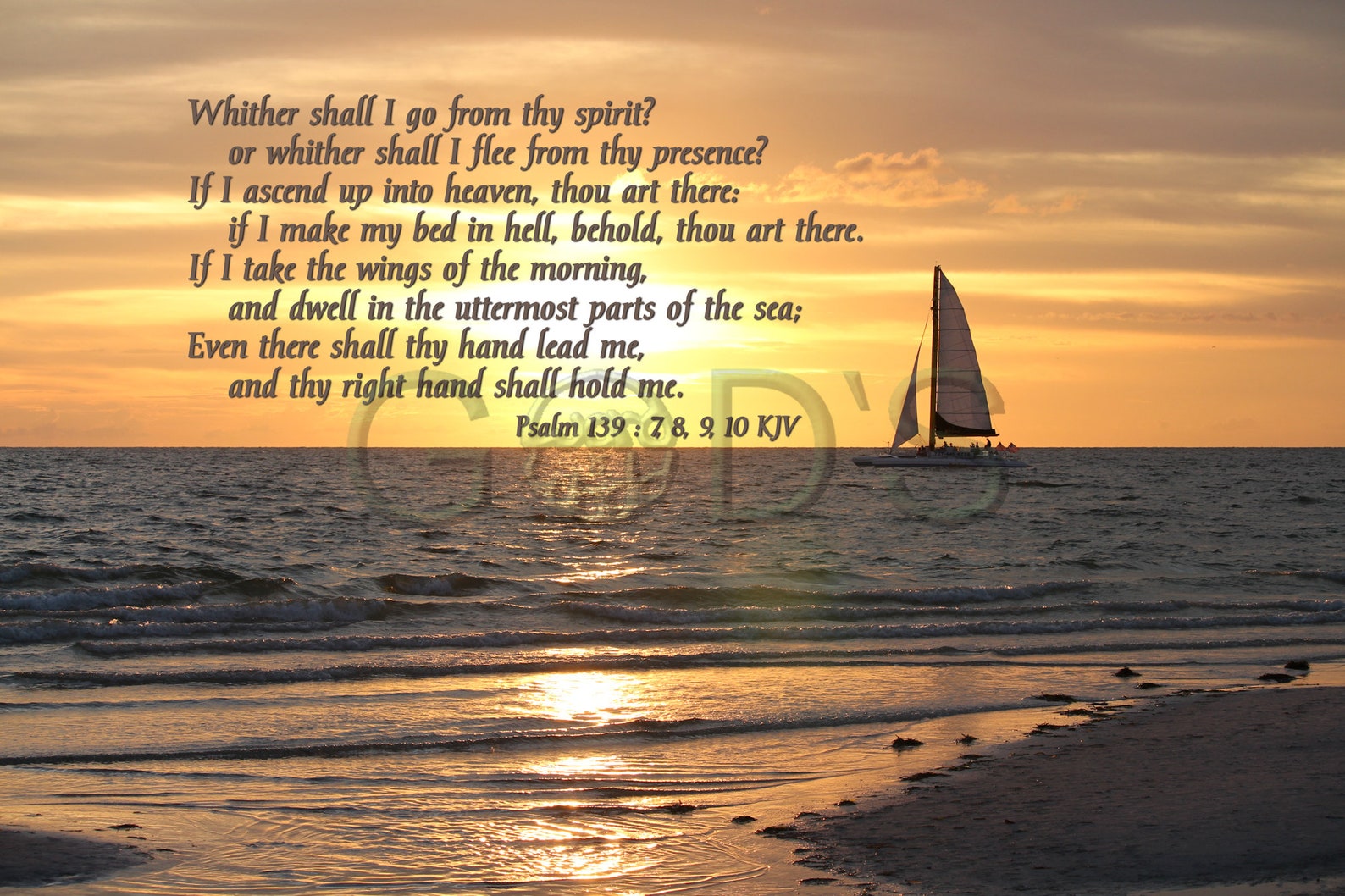 Psalm 139 7 8 9 10 KJV Scripture Picture Sunset Florida Scripture 