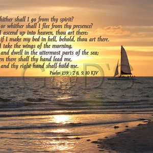 Psalm 139:7 8 9 10, KJV, Scripture Picture, Sunset, Florida, Scripture Photo