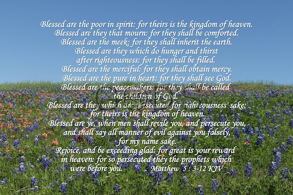 Matthew 5 3 12 KJV Scripture Picture The Beatitudes Field Etsy matthew-5-3-12-kjv-scripture-picture-the-beatitudes-field-etsy