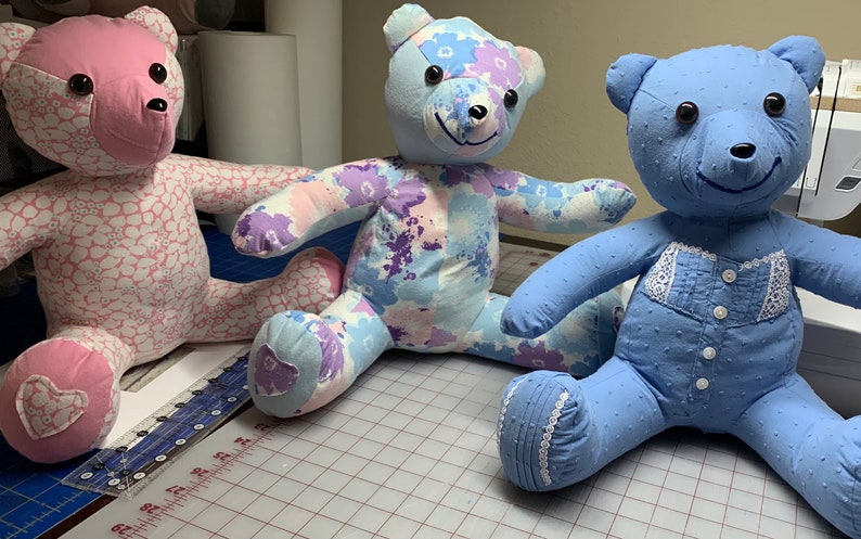 16 TEDDY BEAR Made From Loved Ones Clothing Memory | Etsy