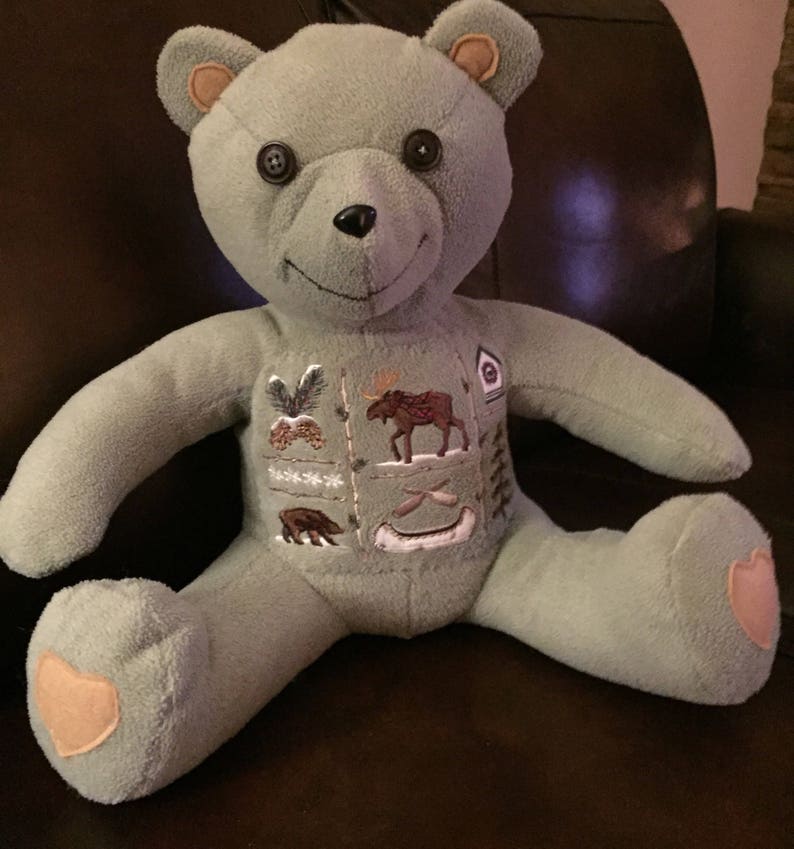 16 TEDDY BEAR Made from loved ones clothing Memory Etsy