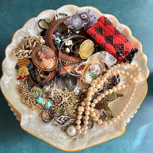 Vintage and Antique Jewelry Lot, Bulk Jewelry, Mystery Lot 02