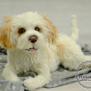 Realistic Handmade Shih Tzu Plush: Posable Collectible Teddy Dog
