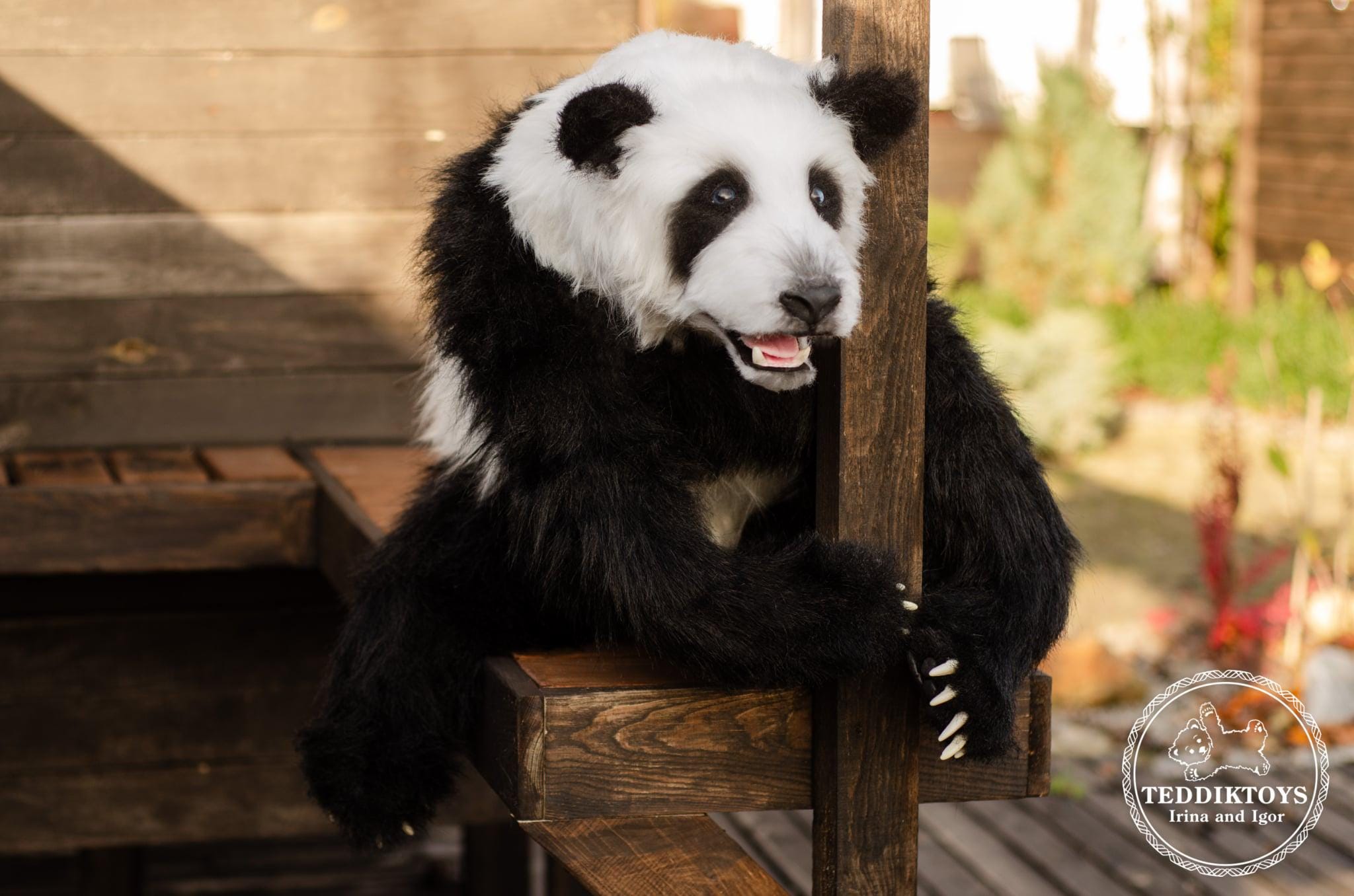 Panda Xiao Mo Handmade Plush Collectible Stuffed Toy Teddy Bear