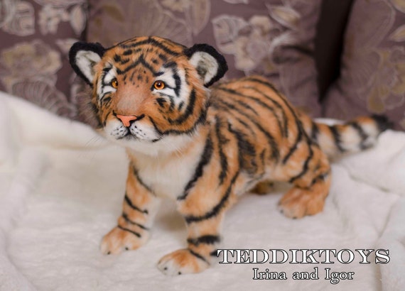 Tiger Jonny peluche giocattolo fatto a mano animale domestico