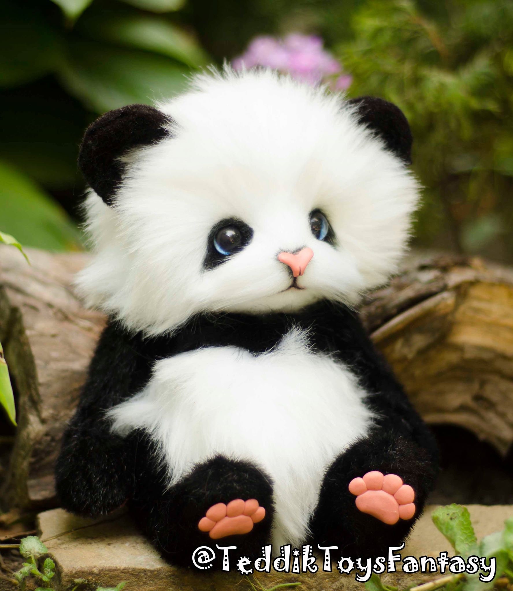 手作りパンダのぬいぐるみ：リアルなコレクター向けテディベア - Etsy 日本
