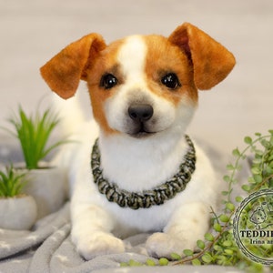 Jack Russell Terrier,  Realistic toy. OOAK. Handmade collectible animal by photo