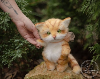 Gatito de peluche Mimi hecho a mano: Juguete de peluche realista (hecho a pedido)