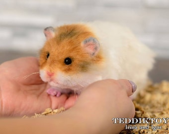 Hamster Candy ,(make to order) handmade toy , Portrait pet , handmade animal by photo