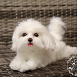Handmade Puppy Plush: Soft Faux Fur Dog Teddy Toy