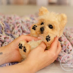 Handmade Poseable Yorkshire Terrier Puppy Plush: Custom Pet Portrait