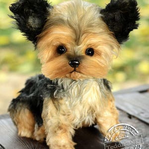 Puppy York Jemmy  (make to order) Portrait pet , handmade animal by photo