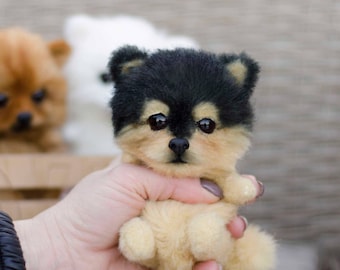 手作りのスピッツの子犬、テディ犬、小さなスピッツ
