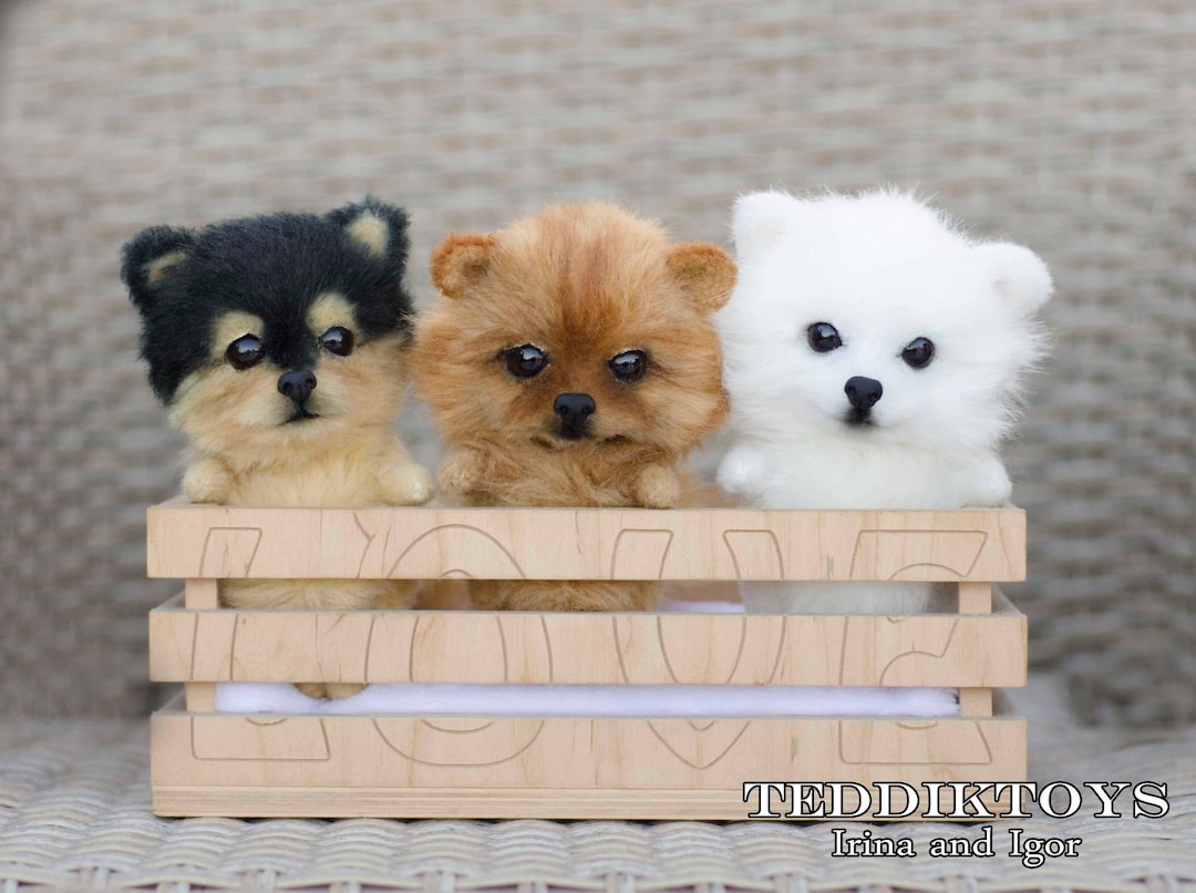 Buy Handmade Spitz Puppies Teddy Dog Little Spitz Pomeranian Online in  India - Etsy
