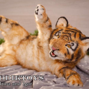 Tiger cub Cleo, Tiger Teddy, kitten, Artist Bears, stuffed animals, stuffed toy, stuffed tiger image 6