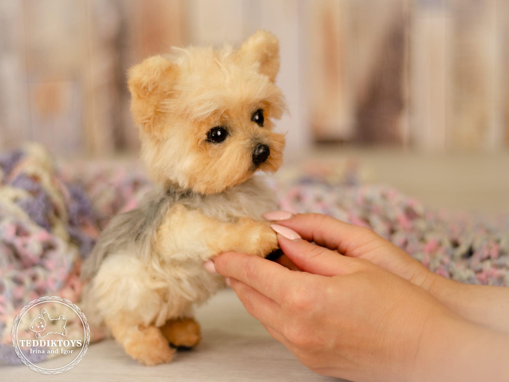 ハンドメイド】ヨークシャテリア風 子犬のテディドッグヨークシャー