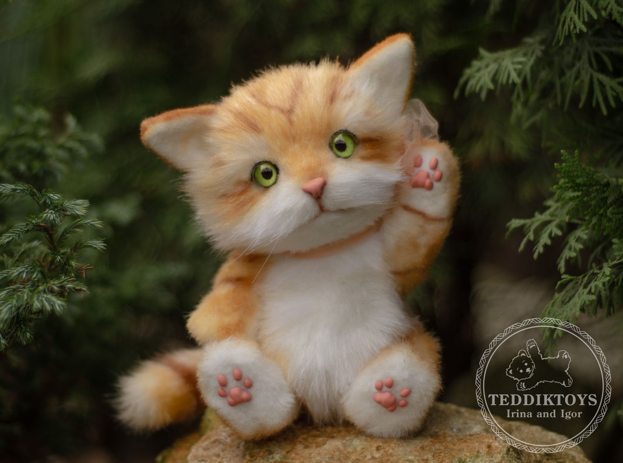 ヒマラヤン♡子猫のミミちゃん♡アートドール♡ぬいぐるみ♡ 手作りぬいぐるみ子猫ミミ：リアルな猫のぬいぐるみ（受注生産