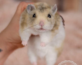 Custom Hamster Portrait Plush: Handmade Pet Replica Toy