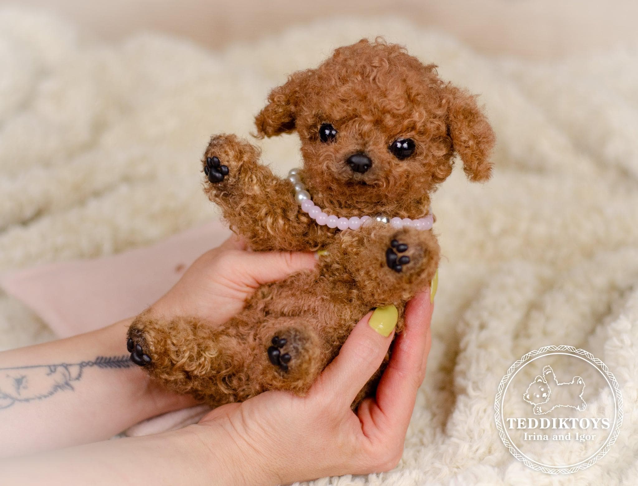 手作りのぬいぐるみティーカッププードル：マイクロトイパピーのポート