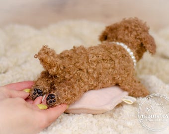 手作りのぬいぐるみティーカッププードル：マイクロサイズの子犬の