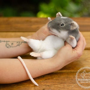 Ratti di peluche realistici fatti a mano - Animali di peluche personalizzati con parti in silicone immagine 9