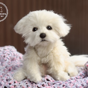 Плюшевый щенок ручной работы: утяжелённая плюшевая собака