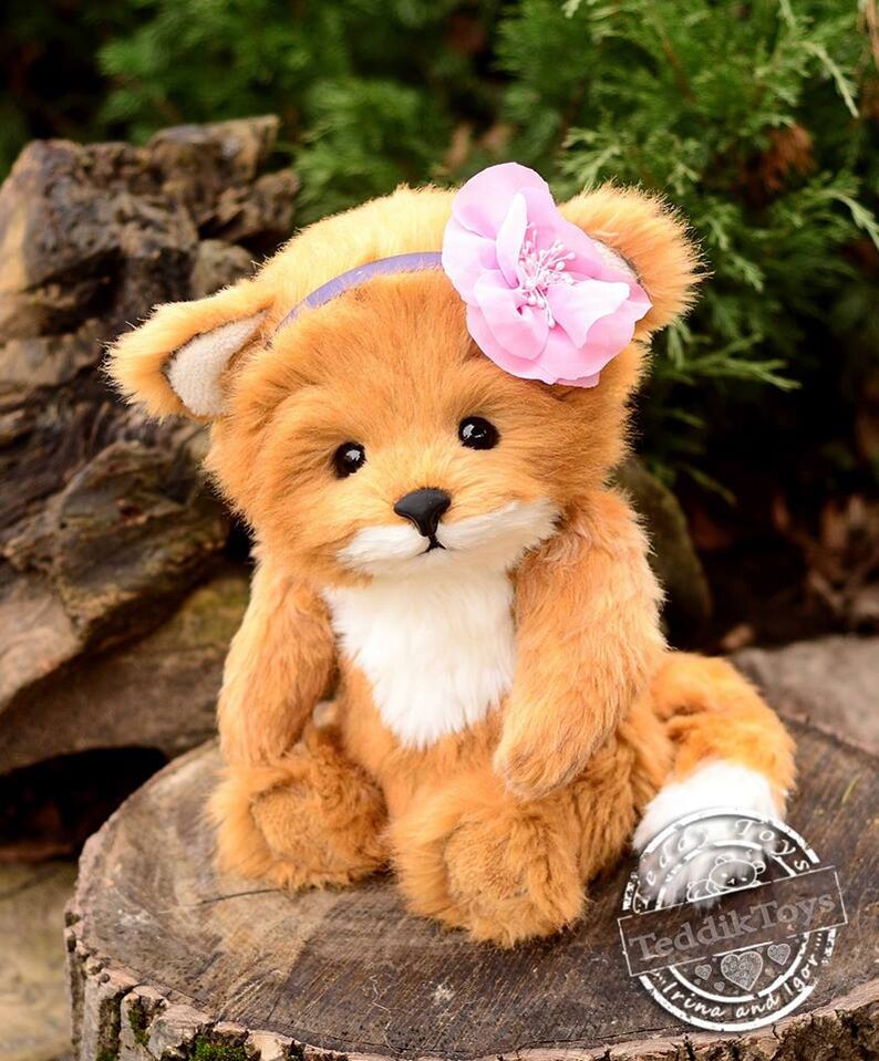 realistic fox stuffed animal