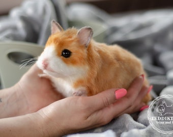 Custom Hamster Portrait Plush: Handmade Pet Replica Toy