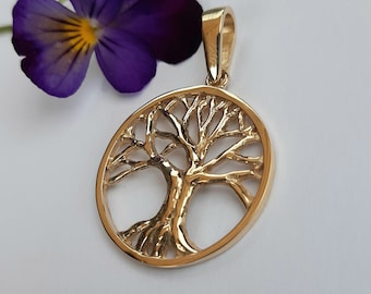 9k Yellow Gold Tree of Life Pendant